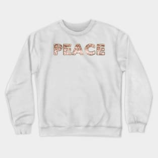 Peace - rose gold glitter Crewneck Sweatshirt